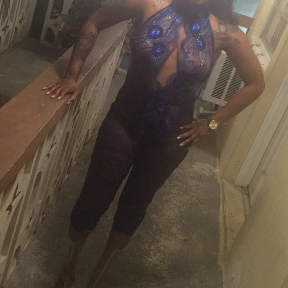 Beaded sexy romper